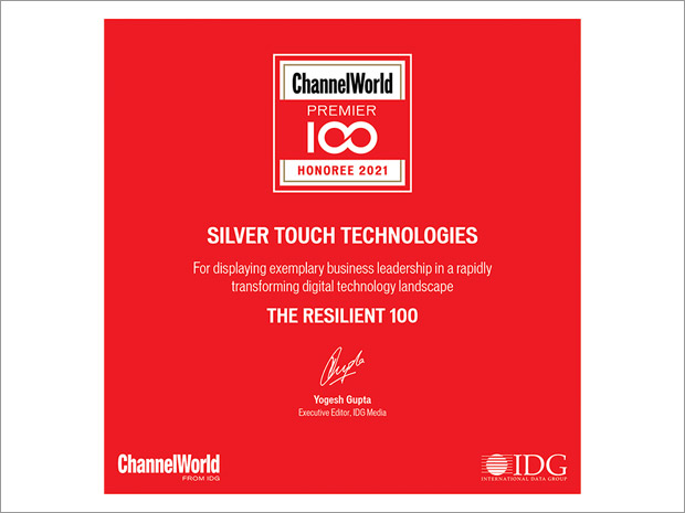 Silver Touch Technologies has won Channel World Premier 100 Award for 2021